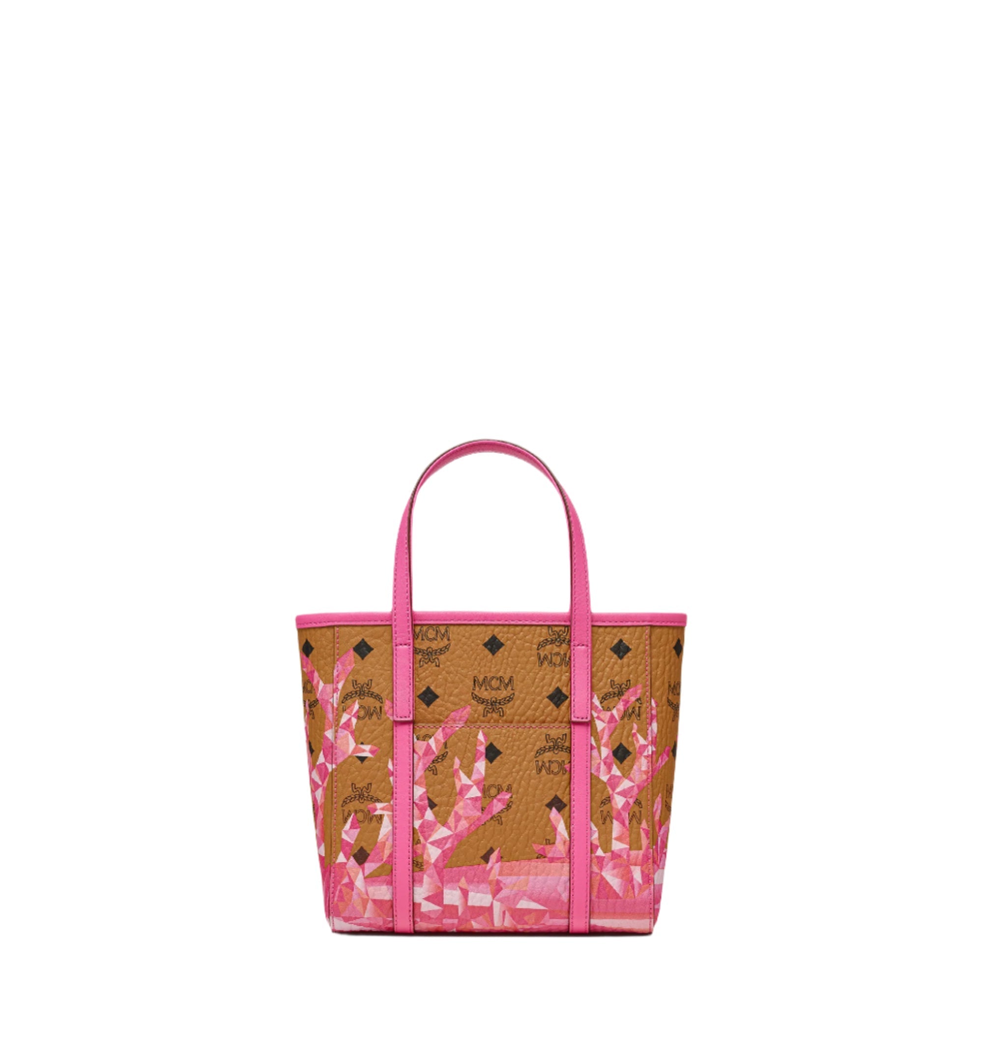 MCM Women's Toni Top-Zip Shopper in Cubic Coral Visetos
