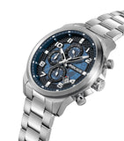 Police Soul Gents Blue Dial Silver Stainless Steel Watch