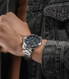 Police Soul Gents Blue Dial Silver Stainless Steel Watch