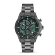 Police Soul Gents Green Dial Gun Metal Watch
