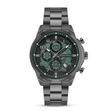 Police Soul Gents Green Dial Gun Metal Watch