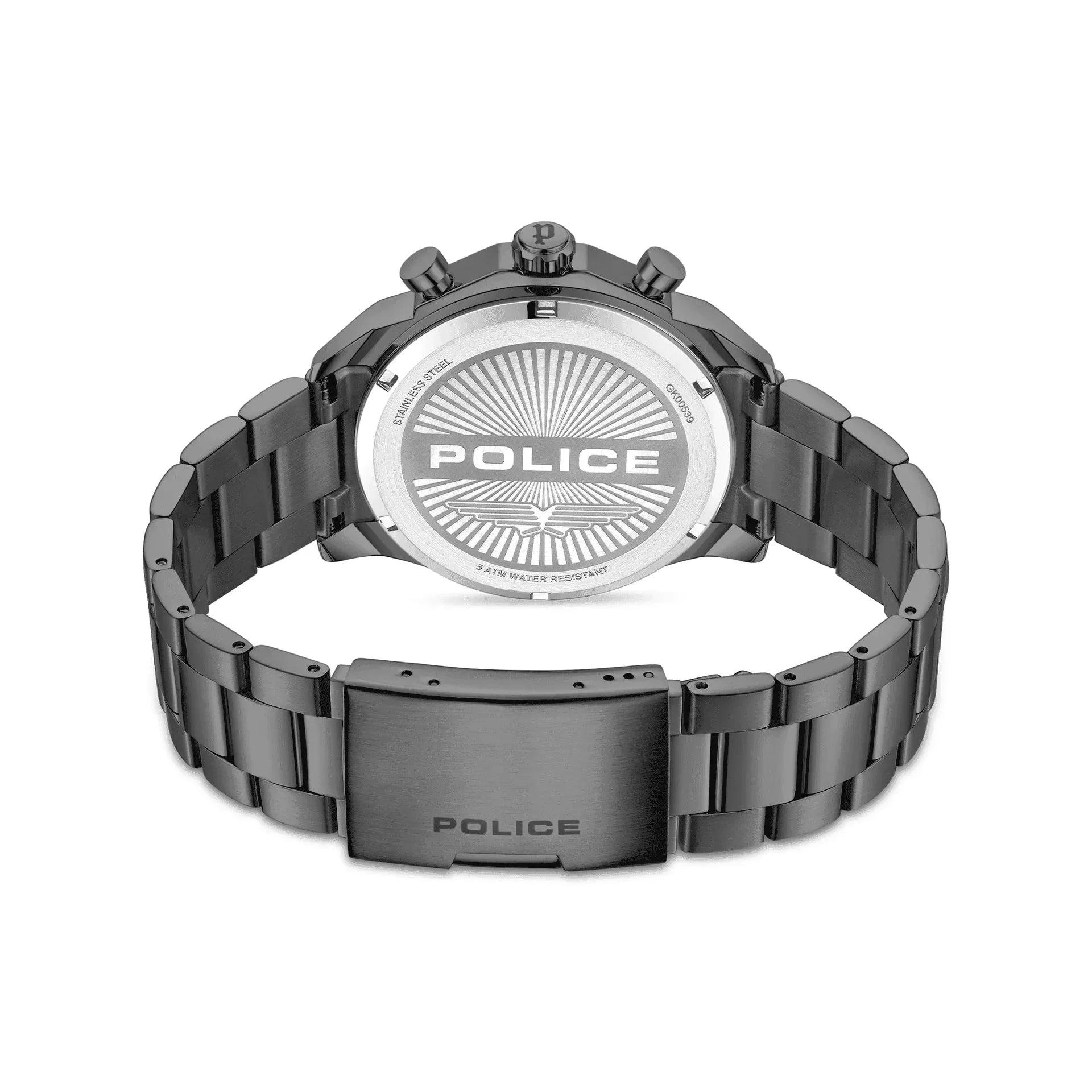 Police Soul Gents Green Dial Gun Metal Watch