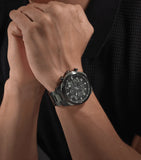 Police Soul Gents Green Dial Gun Metal Watch