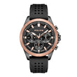 Black and rose gold Police watch on a white background