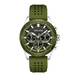 Police Motion Gents Multifunction Green Dial Silicon Strap Watch