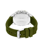 Police Motion Gents Multifunction Green Dial Silicon Strap Watch