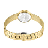 Police Flare Ladies Gold-Tone Mesh Bracelet Watch with Green Mother-of-Pearl Dial & Crystal Bezel