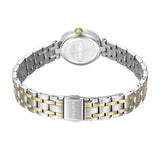 Police Denali Ladies Silver Dial Two-Tone Analog Watch with Roman Numerals & Crystal Bezel