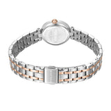 Police Ladies Silver Dial Two-Tone (Silver & Rose Gold) Analog Watch with Roman Numerals & Crystal Bezel