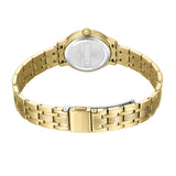 Police Charm Ladies Silver Dial Gold Stainless Steel Watch