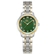 Police Charm Ladies Green Dial Two-Tone Watch
