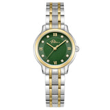 Police Charm Ladies Green Dial Two-Tone Watch