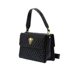 Orlandi Valentino Women's Desy Leather Black Hand Bag