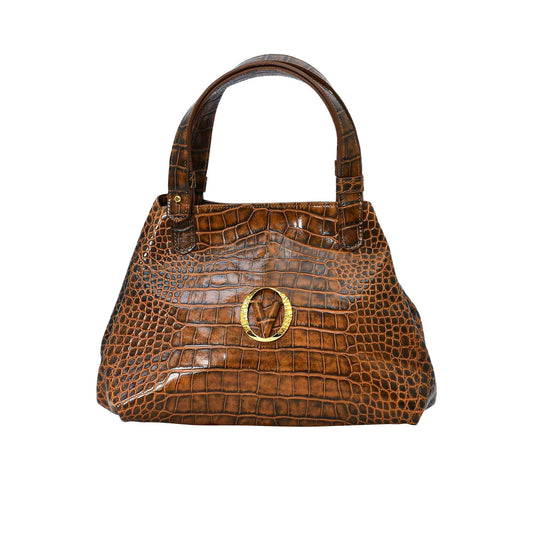 Orlandi Valentino Women's Rhea Military Leather  Hand Bag