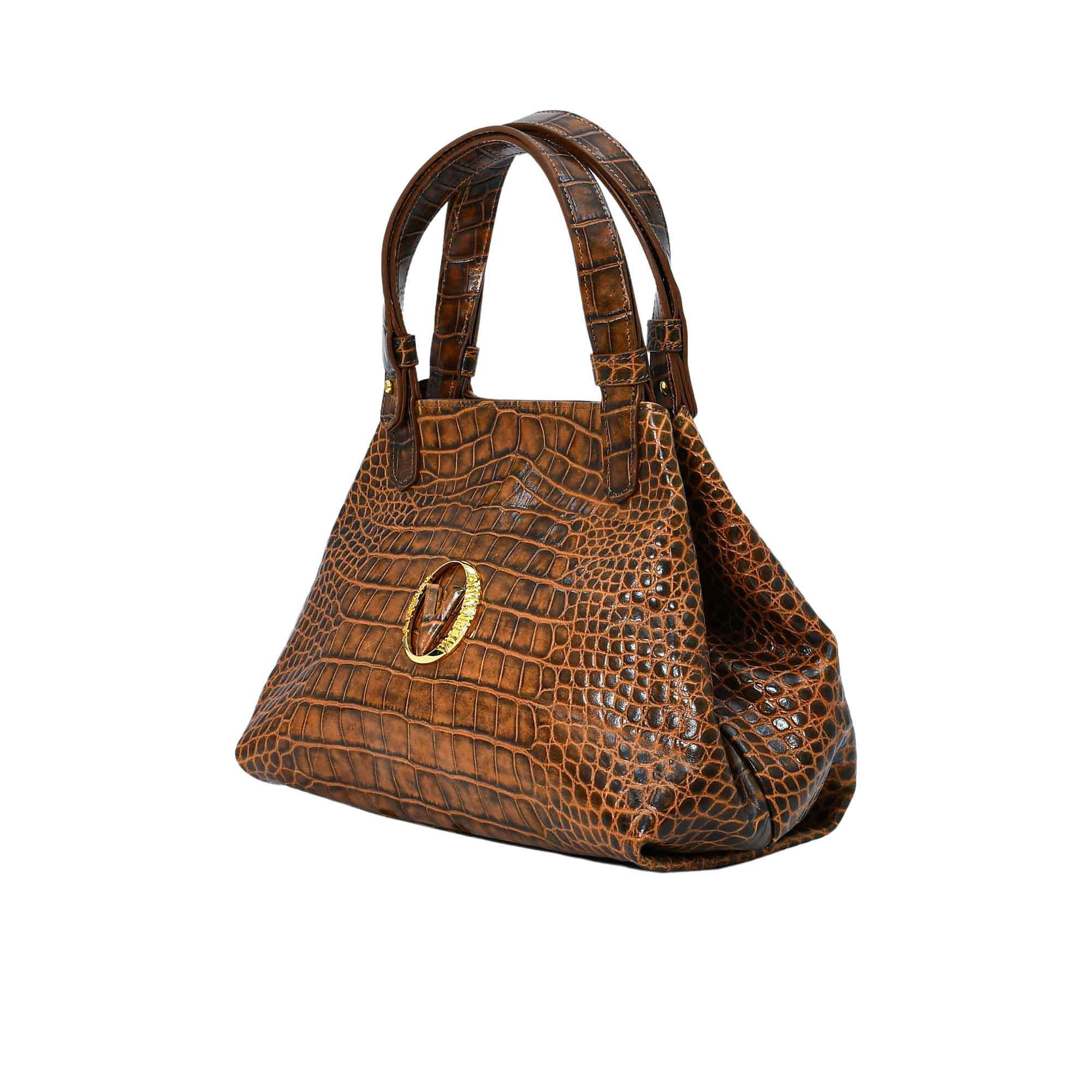 Orlandi Valentino Women's Rhea Military Leather  Hand Bag