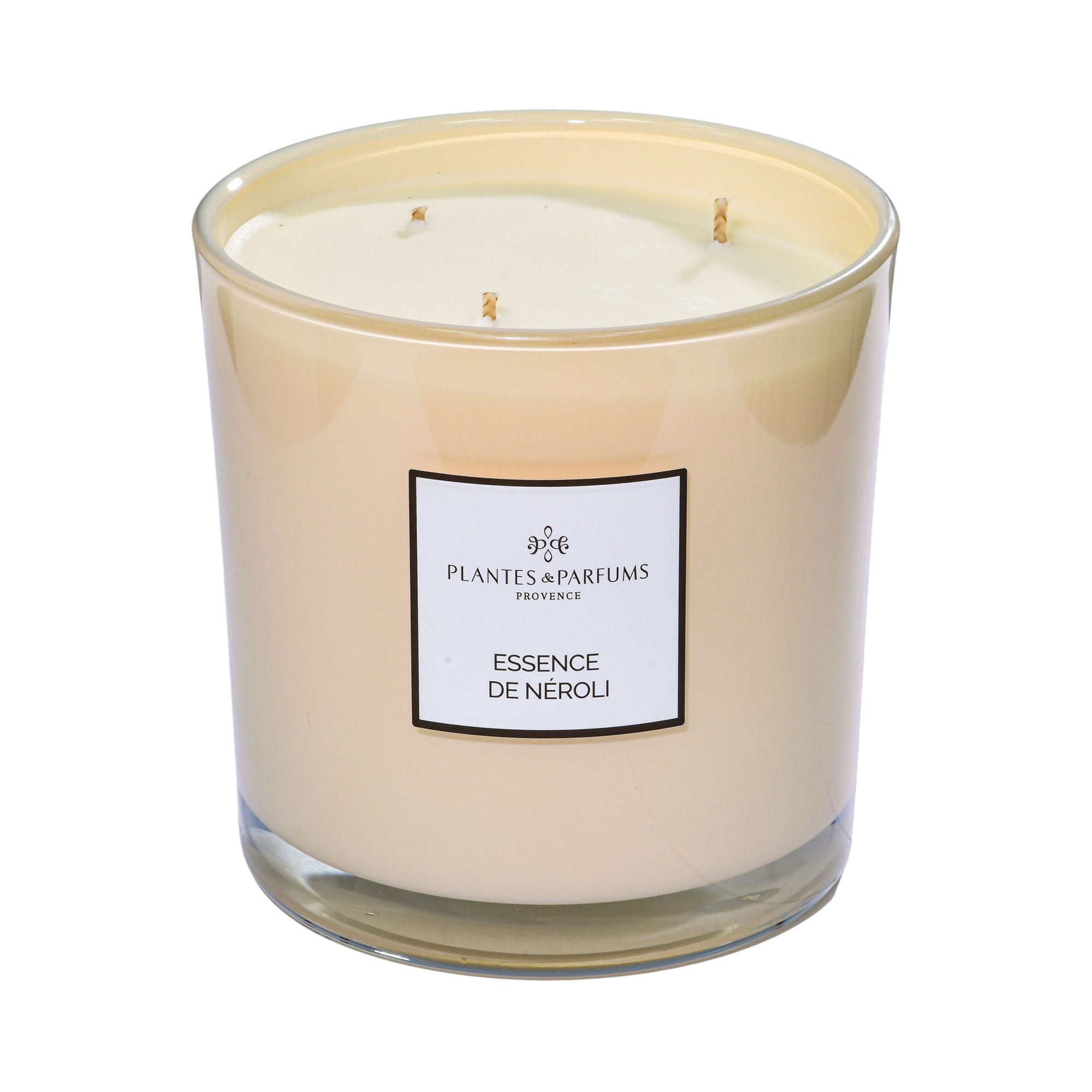 Plantes & Parfums Large Scented Vegetable Candle Prestige Essence De Neroli 3 Wicks