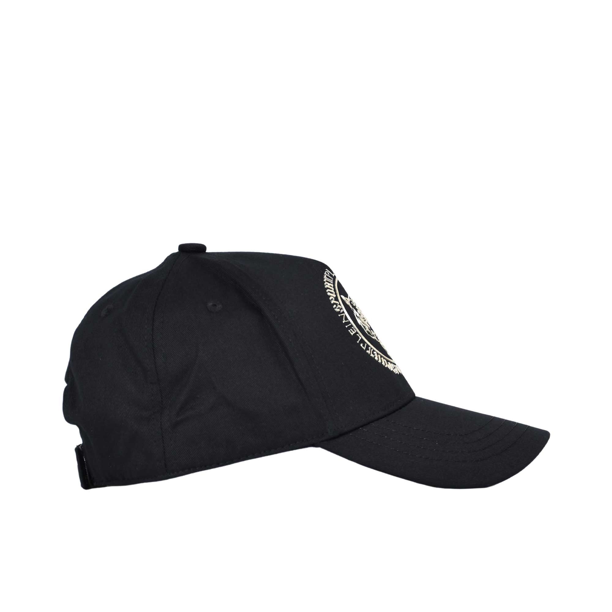 Philipp Plein Gents Black Cap with Round Logo