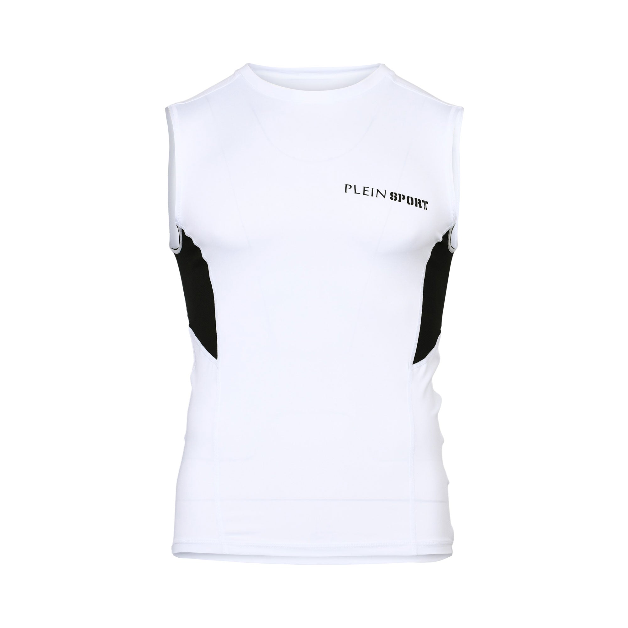Philipp Plein Gents White Sport Sleeveless Training Top