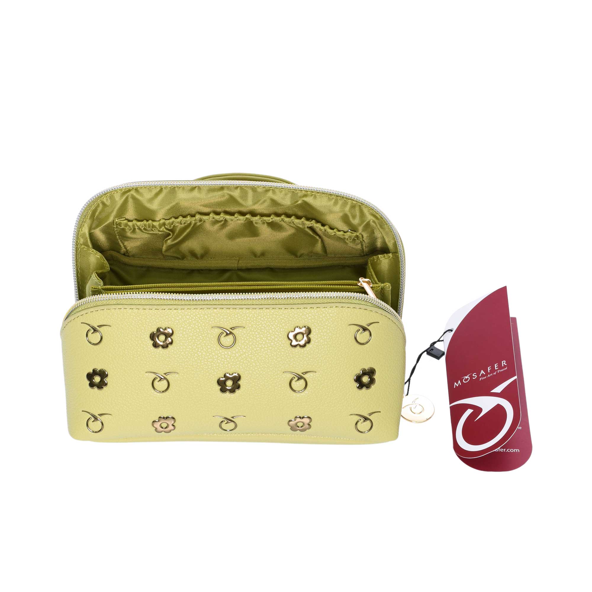 Mosafer Women's Dahlia Light Green Cosmetic Bag