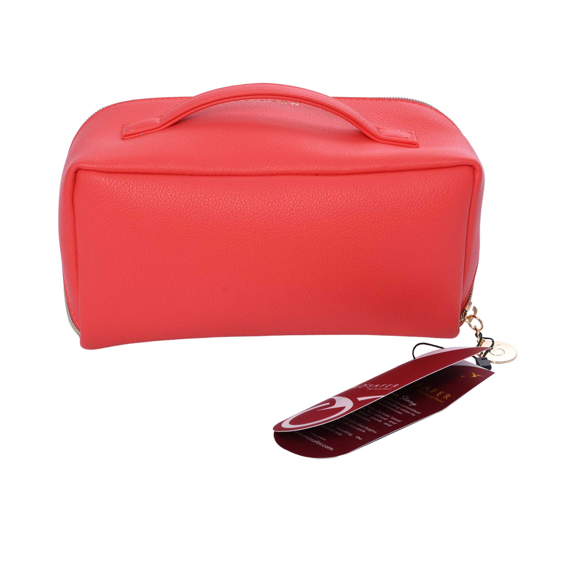 Mosafer Women's Dahlia Coral Pink Cosmetic Bag