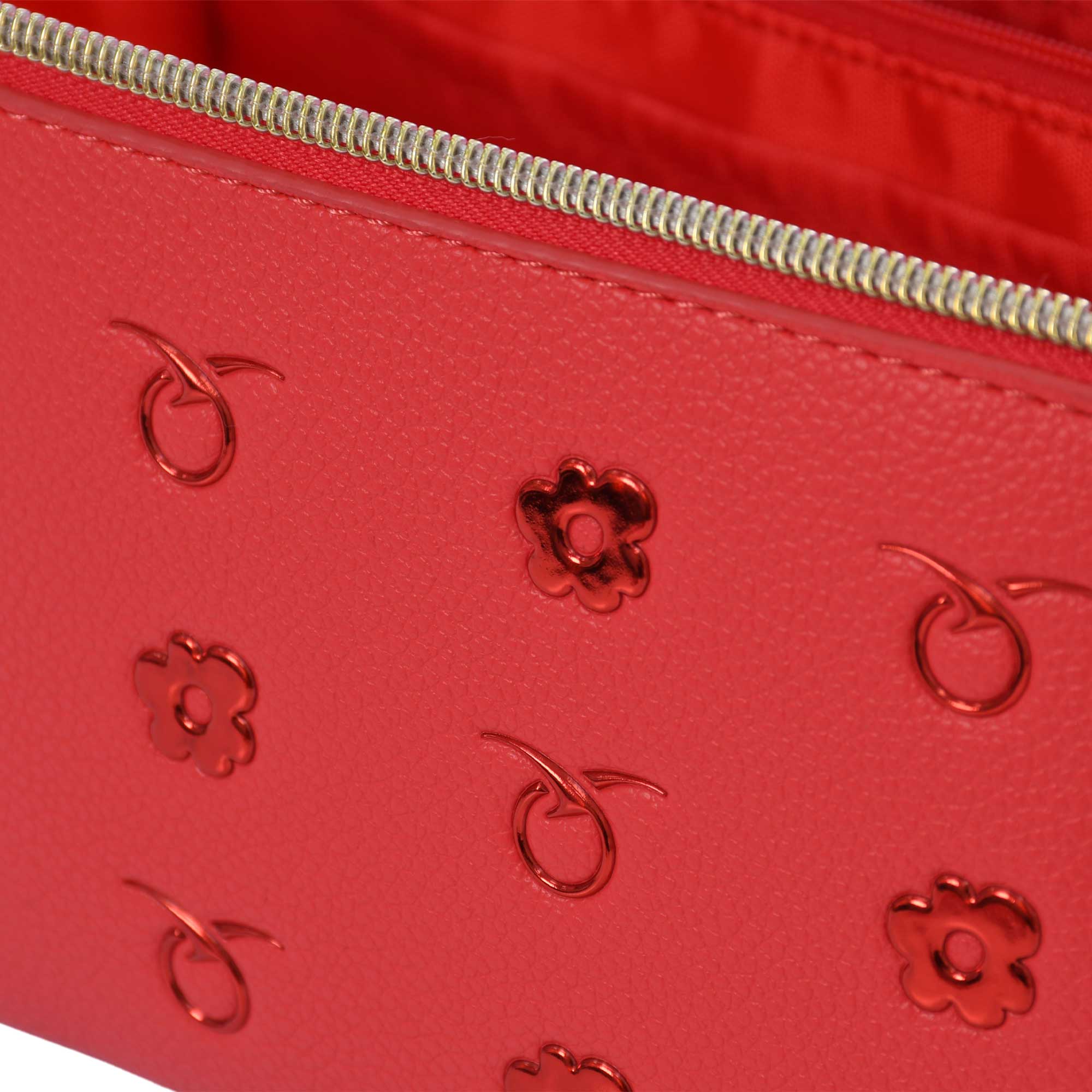 Mosafer Women's Dahlia Coral Pink Cosmetic Bag