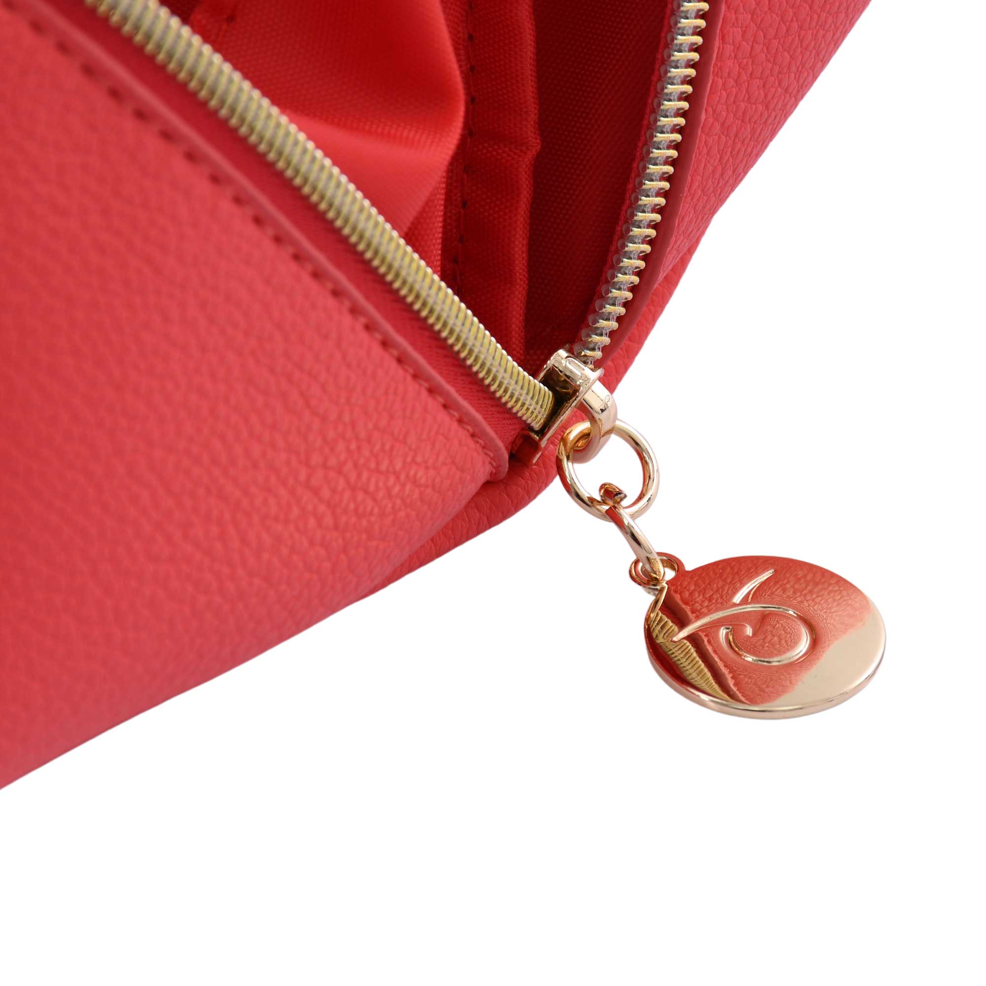 Mosafer Women's Dahlia Coral Pink Cosmetic Bag