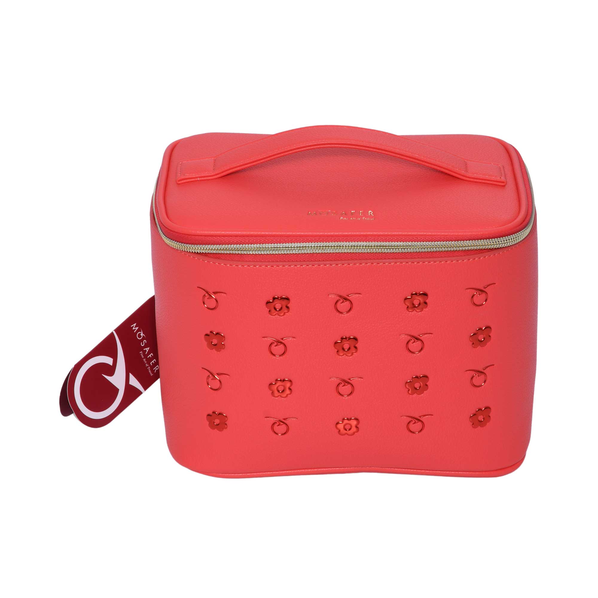 Mosafer Women's Dahlia Coral Pink Cosmetic Bag