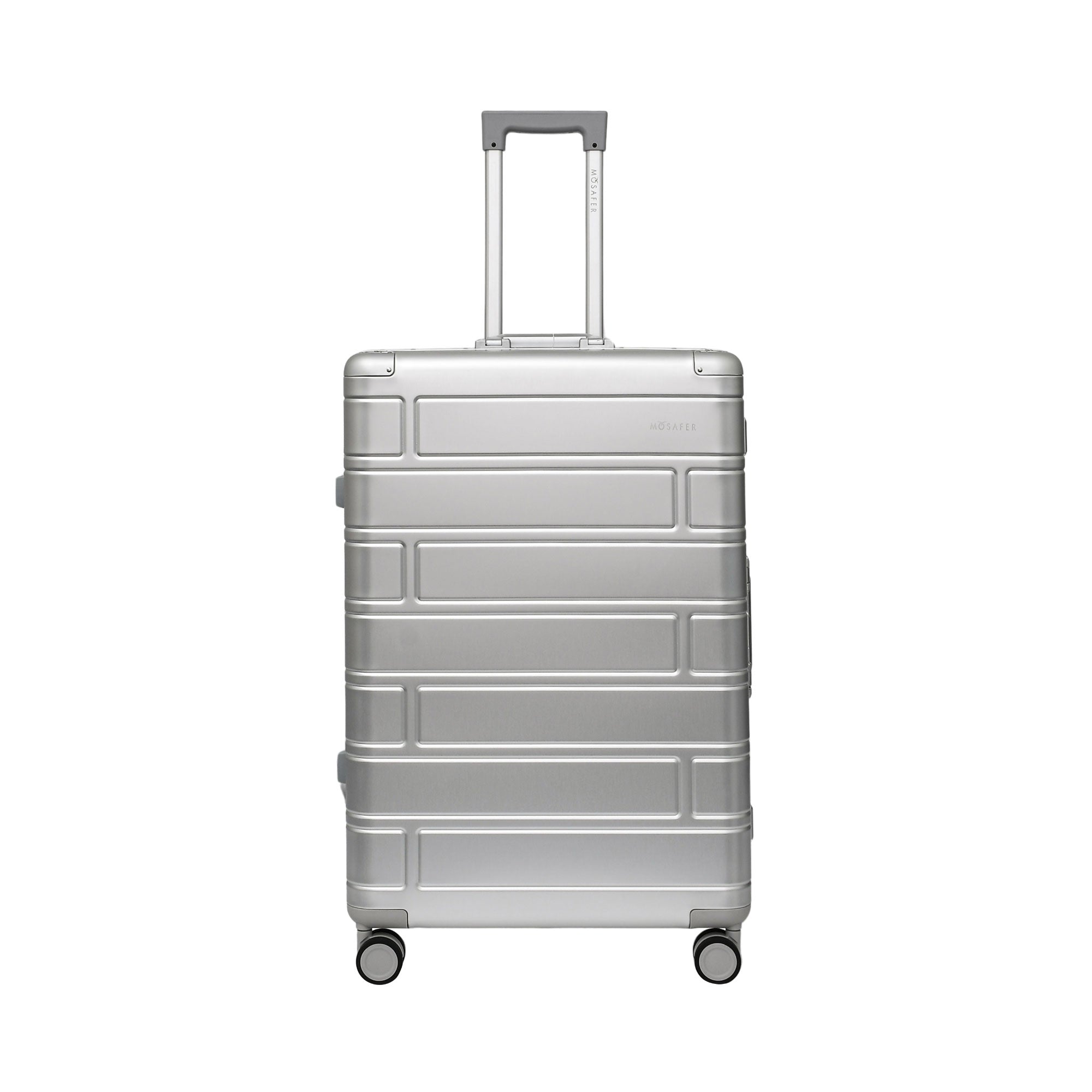 Mosafer Silver Aluminum Large Luggage