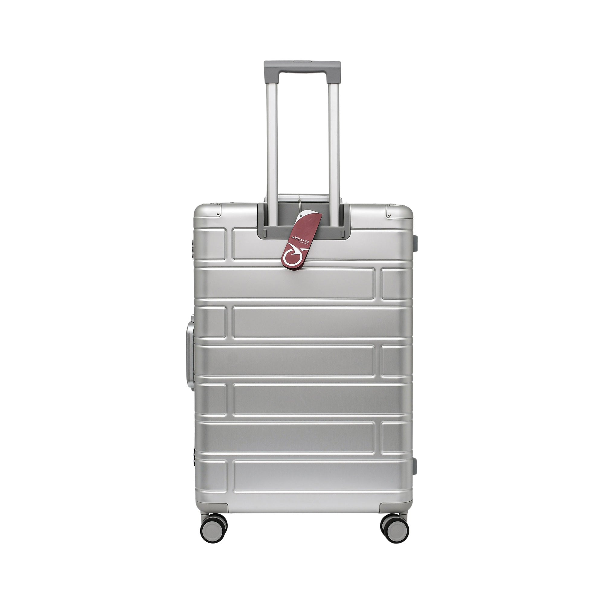 Mosafer Silver Aluminum Large Luggage