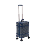 Mosafer Vintage Blue Small Checked Luggage