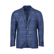 Tombolini  Gents Single-Breasted Plaid Blazer with Lapel Pin