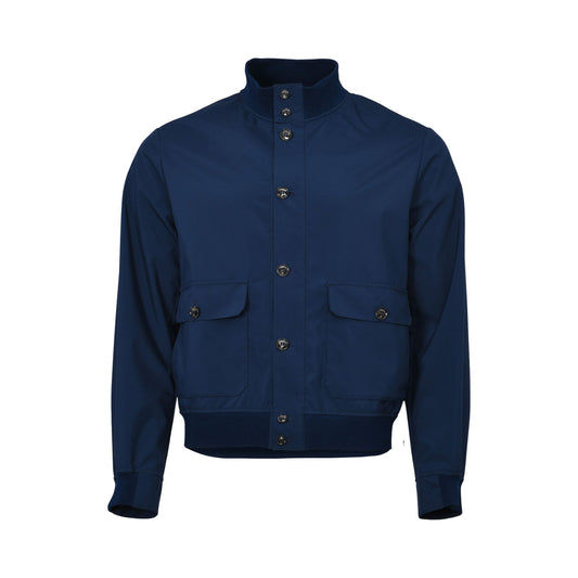 Tombolini Gents Navy Blue Blouson Jacket with Patch Pockets