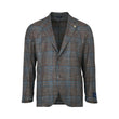 Tombolini Gents Single-Breasted Plaid Blazer with Lapel Pin