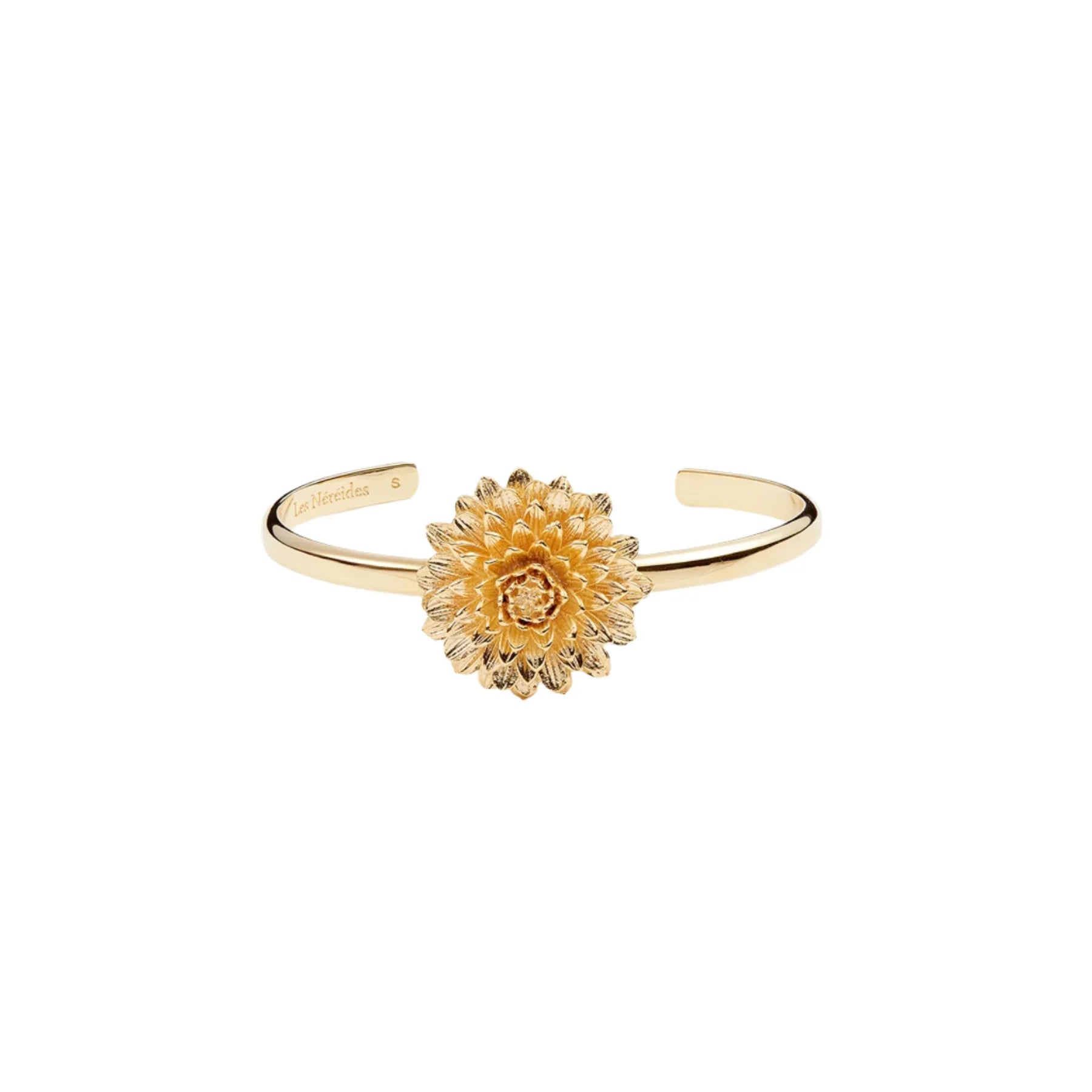 Les Nereides Golden Dandelion Cuff Bracelet