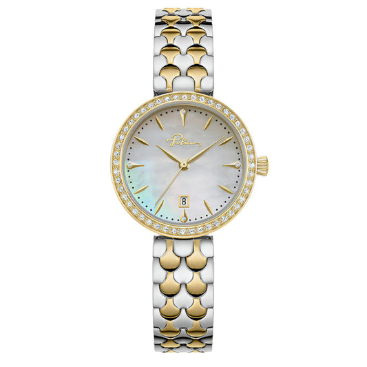 Police Ophidia Ladies Champagne MOP Dial Gold and Silver Stainless Steel Watch