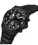 Police Salkantay Gents Black Dial Black Stainless steel Watch